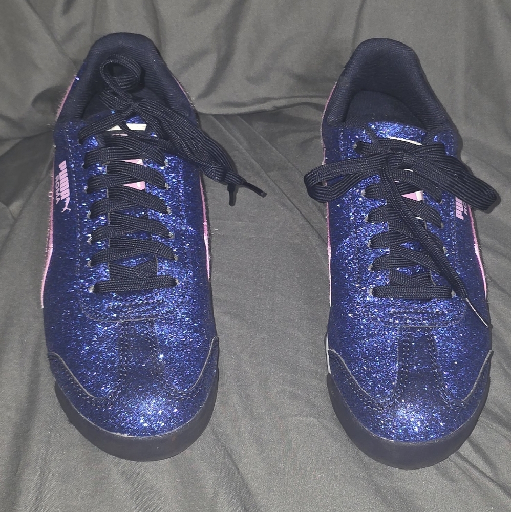 Puma Women's Sparkle Sneakers - Navy and Pink